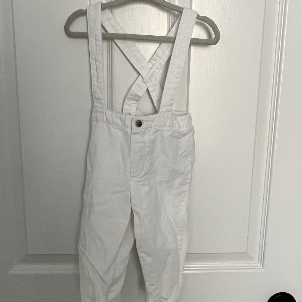 Janie and Jack linen suspenders